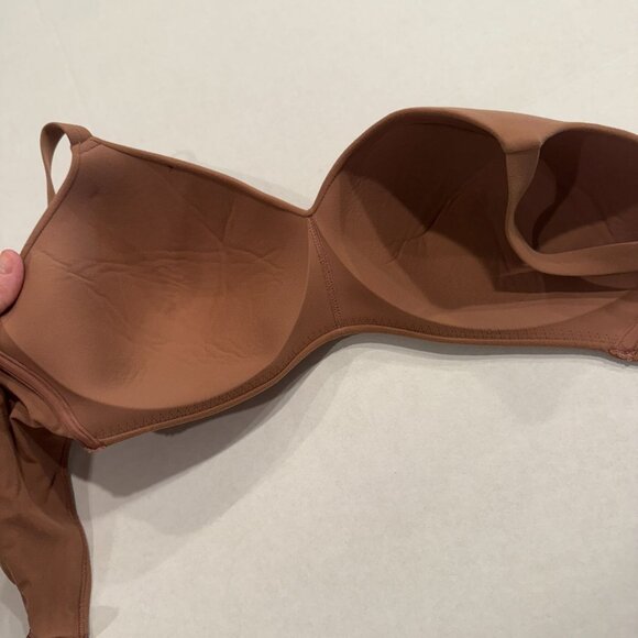 Wacoal How Perfect Wire-Free Bra 38C Deep Tan / Mocha 852189 - Picture 3 of 3